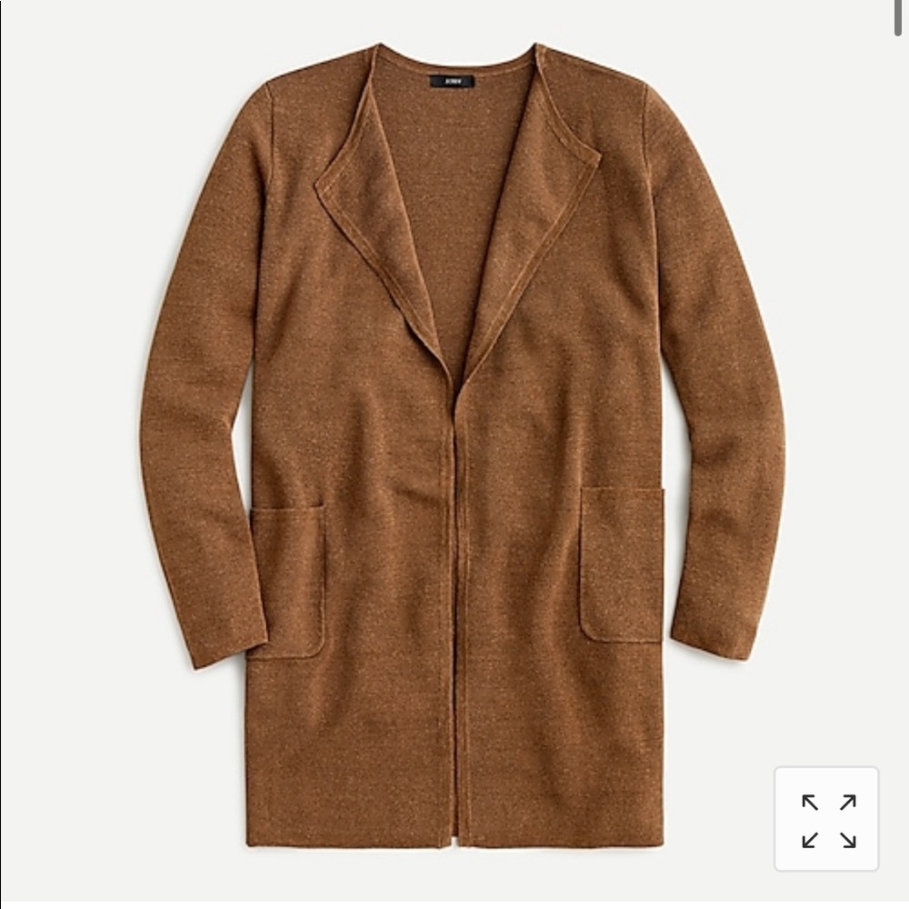 Juliette Collarless Linen Sweater Blazer